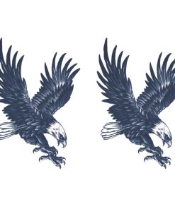 ジャグアタトゥー タトゥーシール 2週間で消えるタトゥー ヘナタトゥー 本物志向 鷹 2枚セット