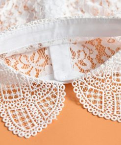 【大特価】4タイプから選べる 付け襟 レース レイヤード つけ襟 つけえり レイヤードス 重ね着風 襟 ホワイト ブラック