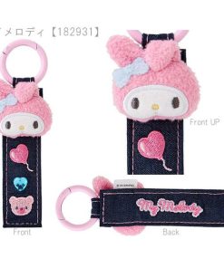 sanrio サンリオ サンリオキャラクターズ デニムワッペン タグキーホルダー キーホルダー チャーム 刺繍 Sanrio マイメロディ クロミ シナモロール ポチャッコ 182931